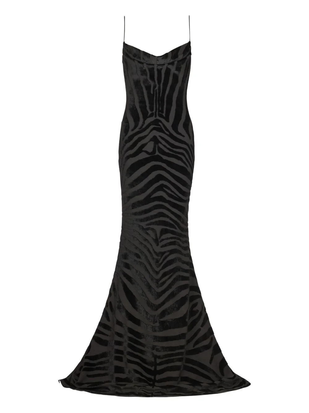 zebra-print maxi dress - 1