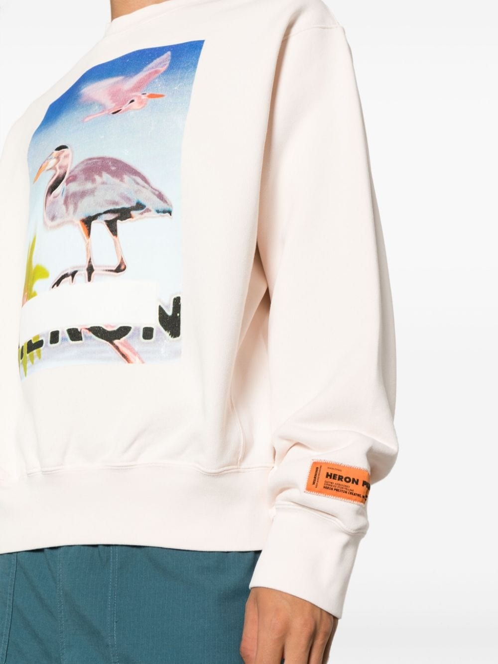 logo-patch graphic-print jumper - 5