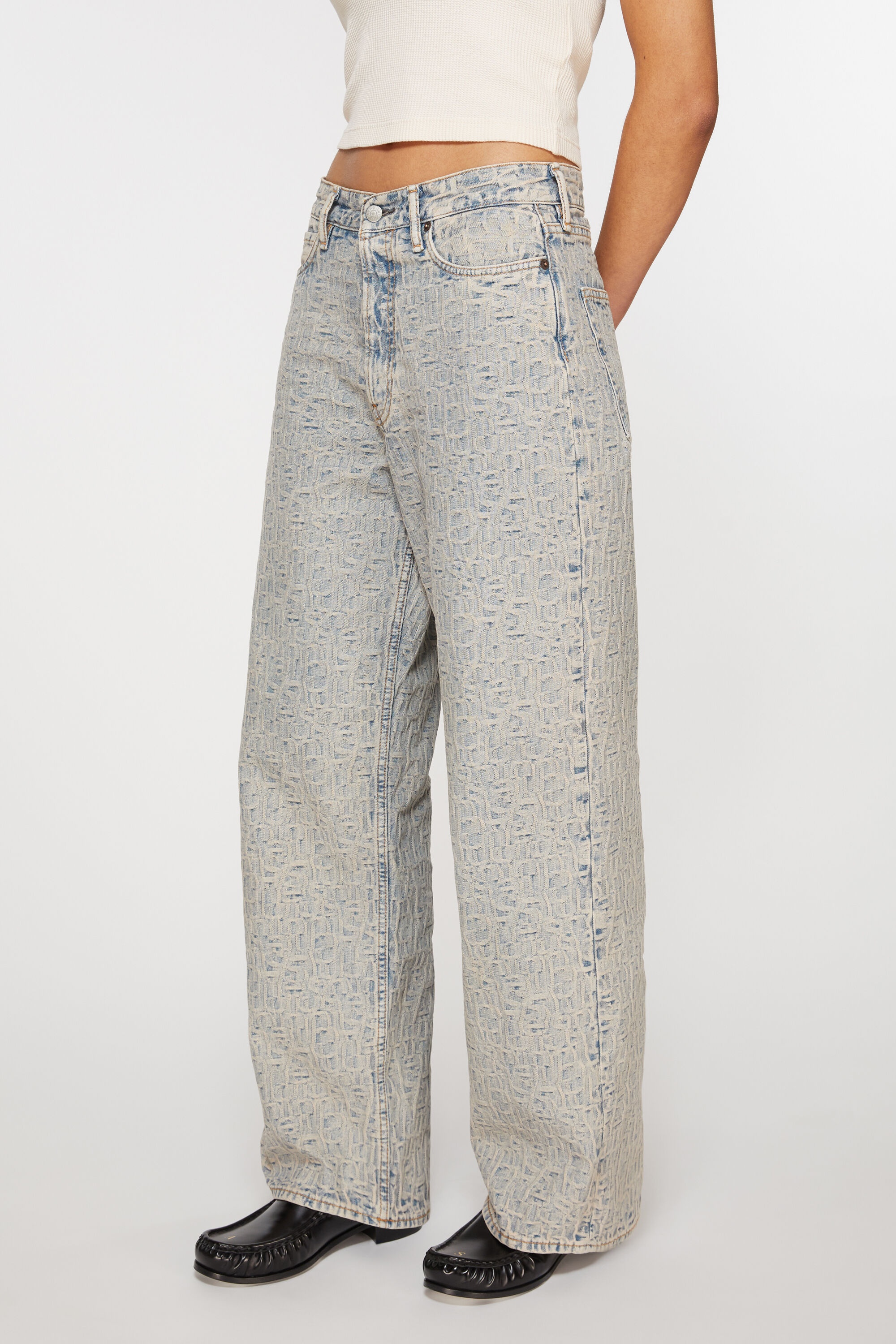 Baggy fit jeans - 1981F Monogram - Blue/beige - 3