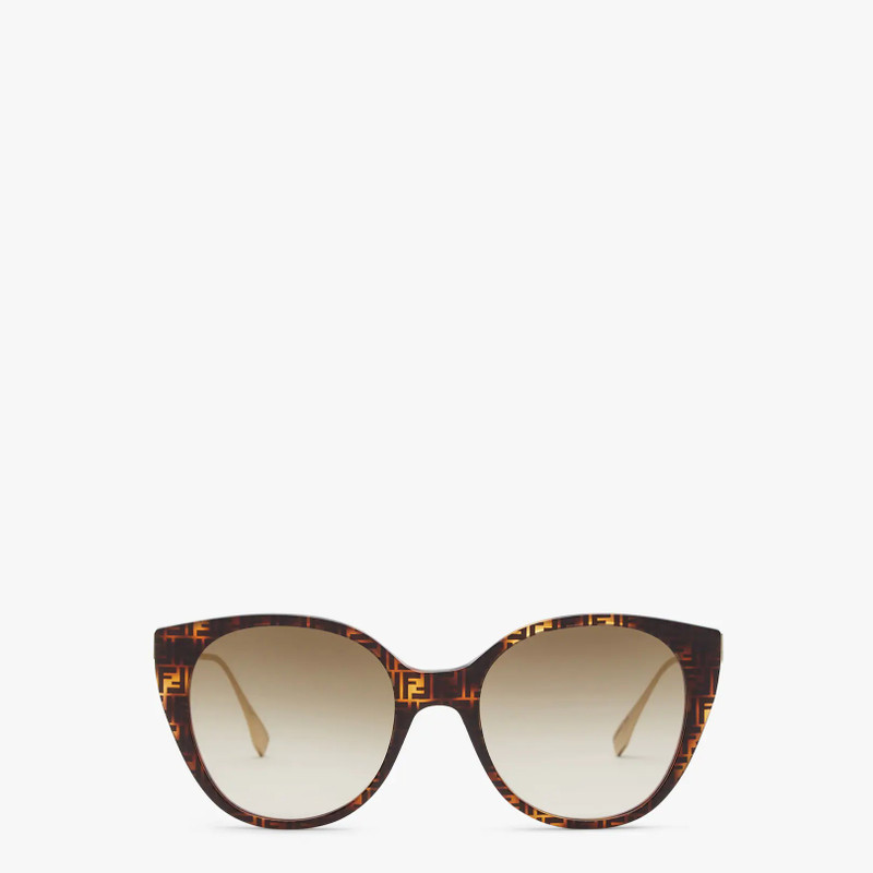 FF Havana acetate and metal sunglasses - 1