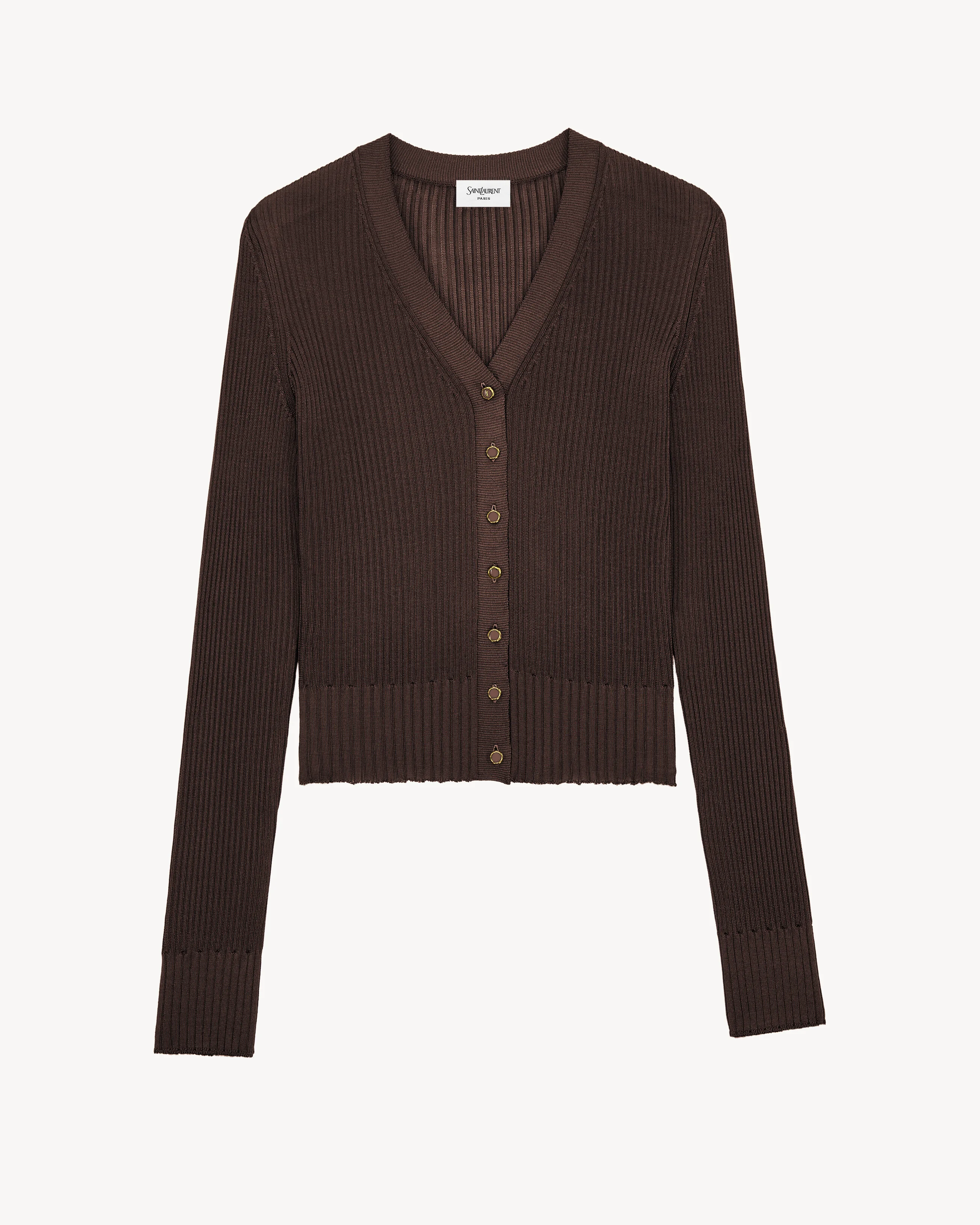 CARDIGAN IN RIBBED KNIT - 1