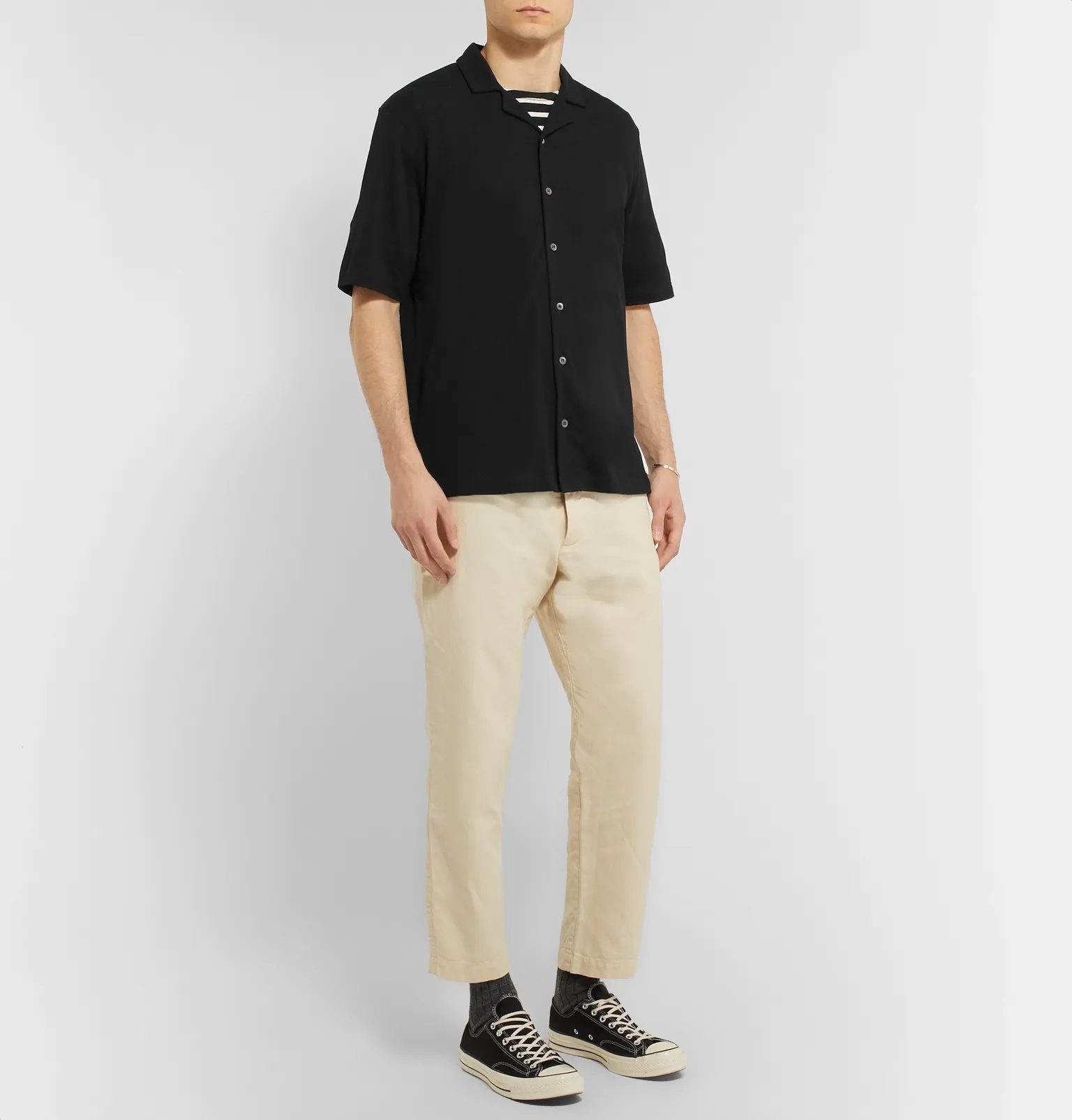 Camp-Collar Cotton-Piqué Shirt - 2