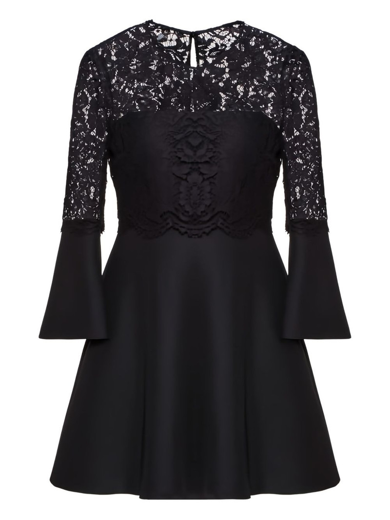 lace-paneled flared dress 1