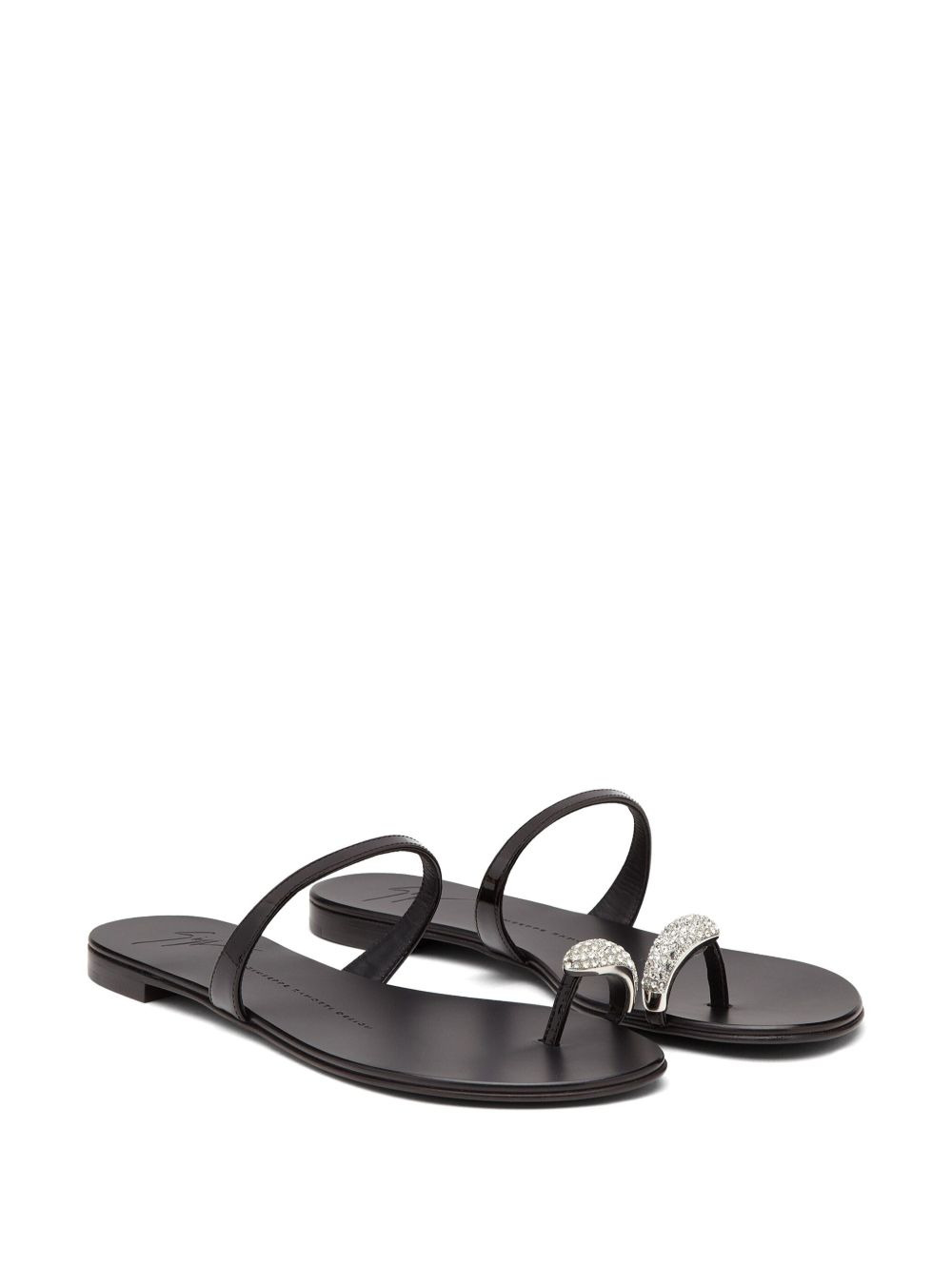 Ring-embellished flat sandals - 2