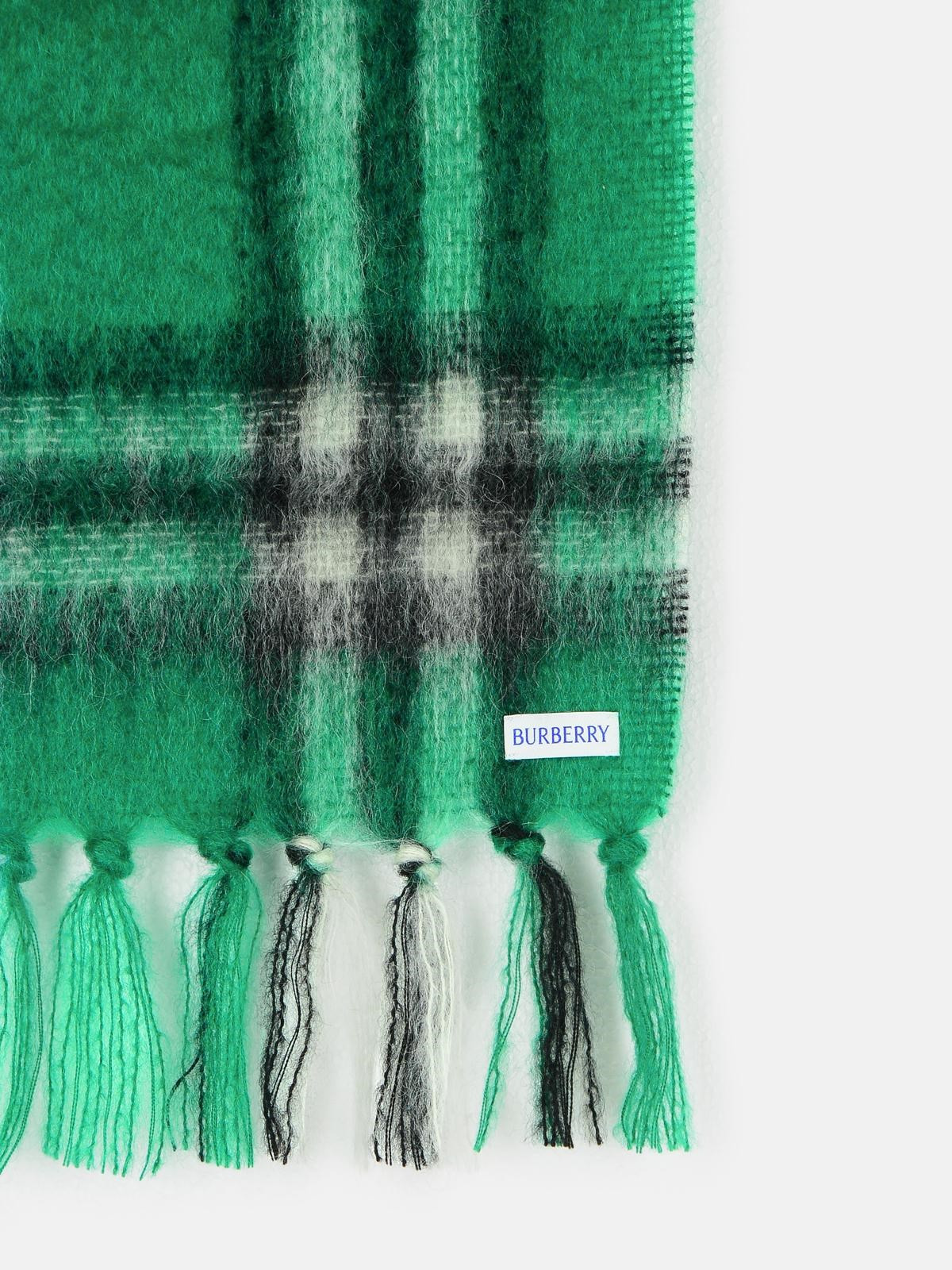 GREEN MOHAIR BLEND SCARF - 3