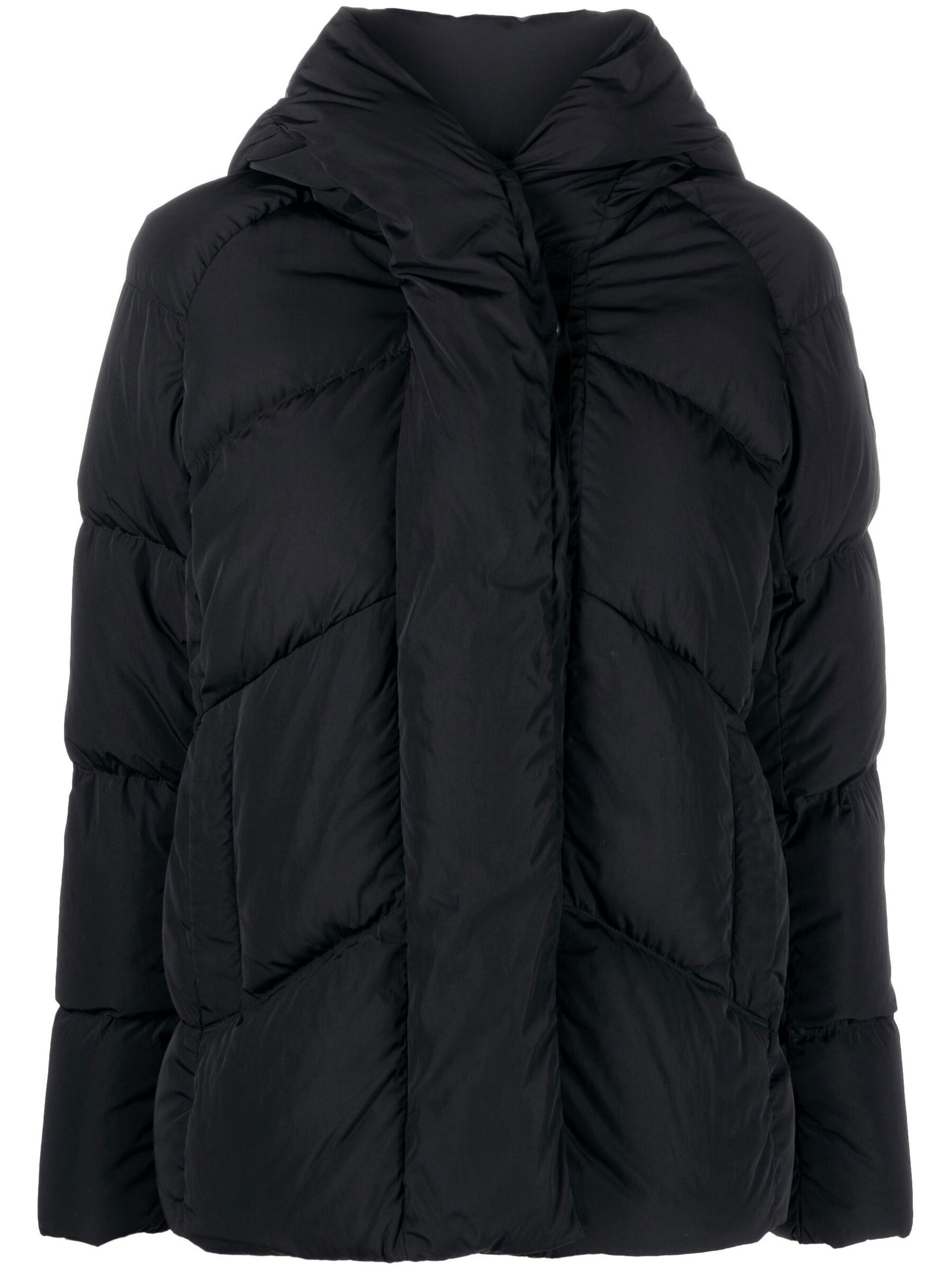 Black Marlow hooded padded jacket - 1