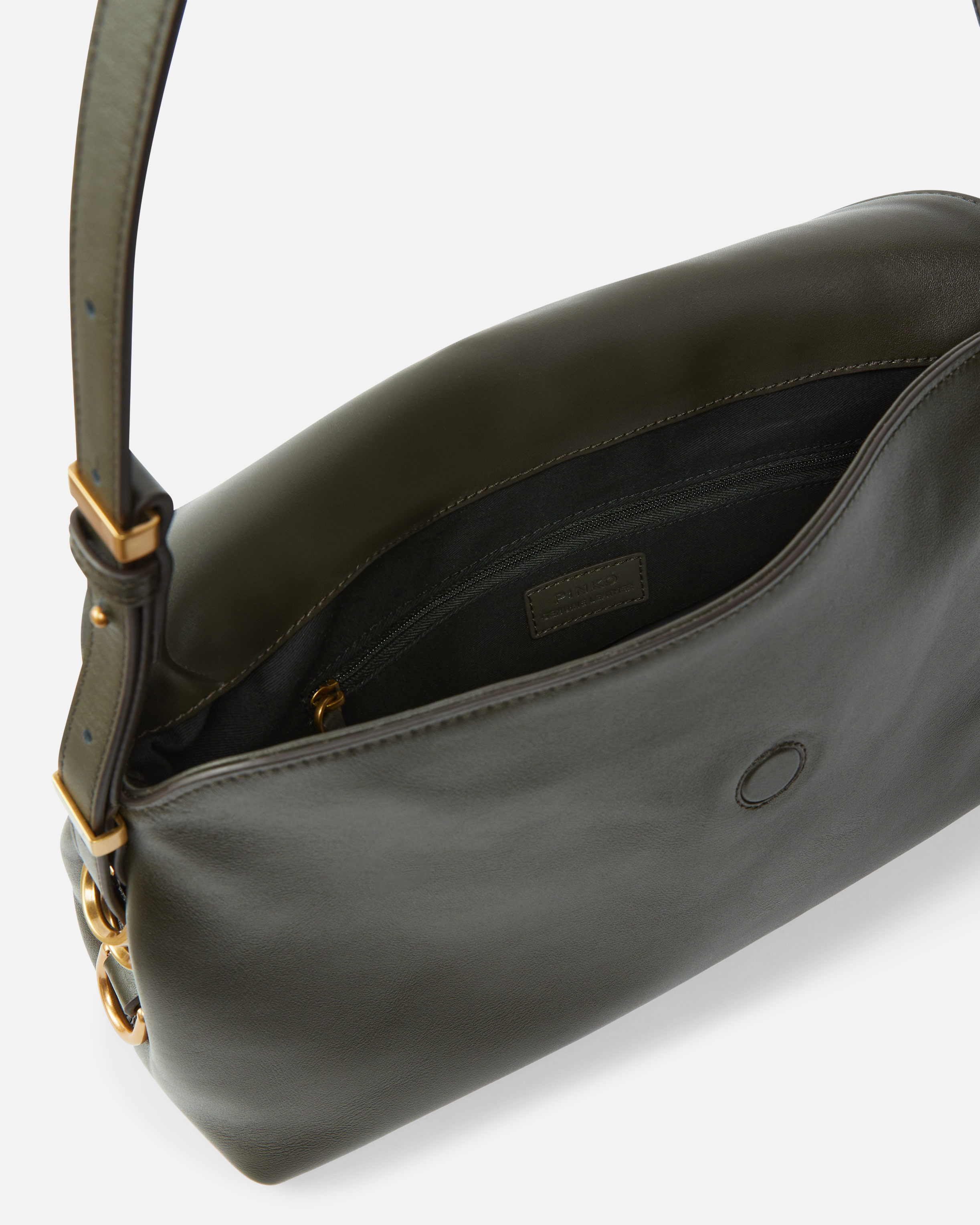 MEDIUM LEATHER SADDLE BAG BAGUETTE SHOULDER BAG - 4