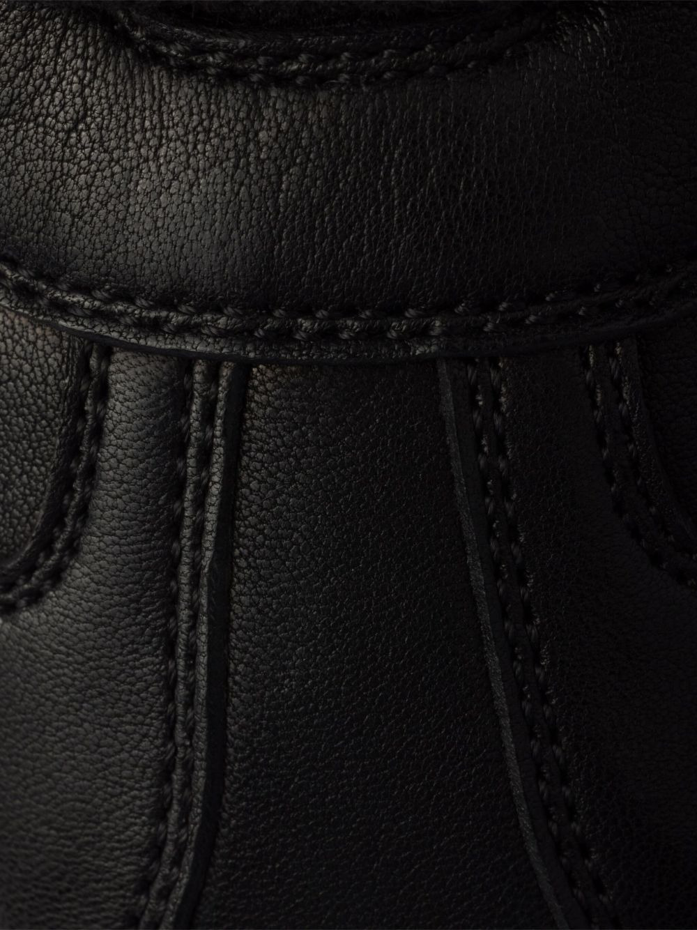 Antiqued nappa leather sneakers - 5