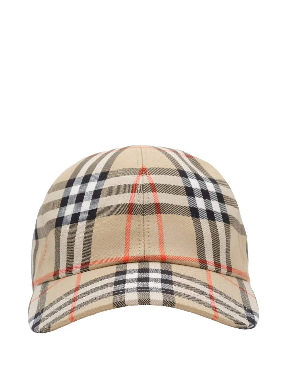 Check cotton baseball cap - 1