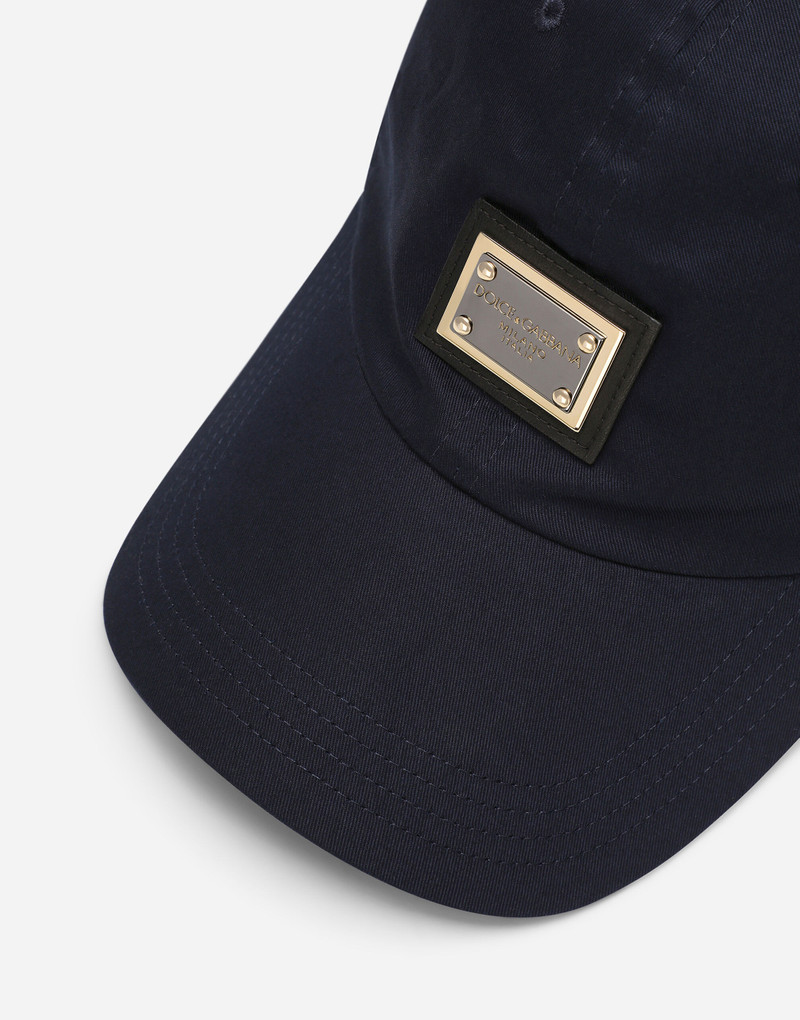 Dolce & Gabbana Cotton baseball cap with logo tag outlook