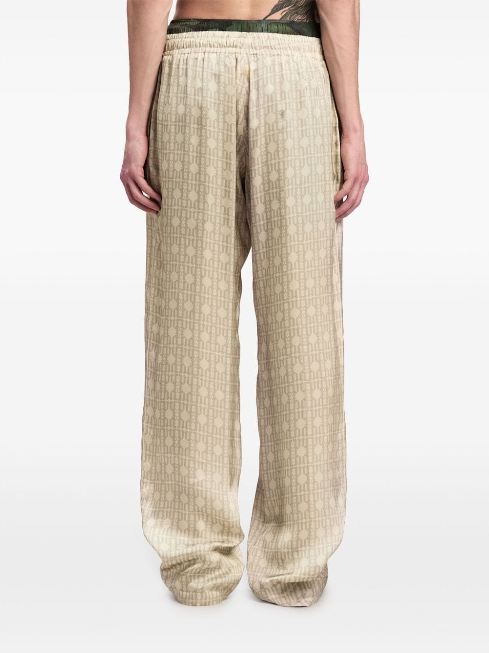 monogram-jacquard wide-leg trousers - 5