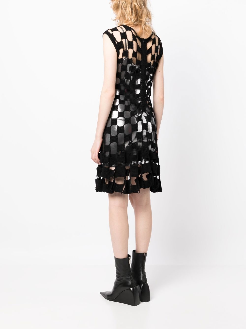 cut-out knit mini dress - 4