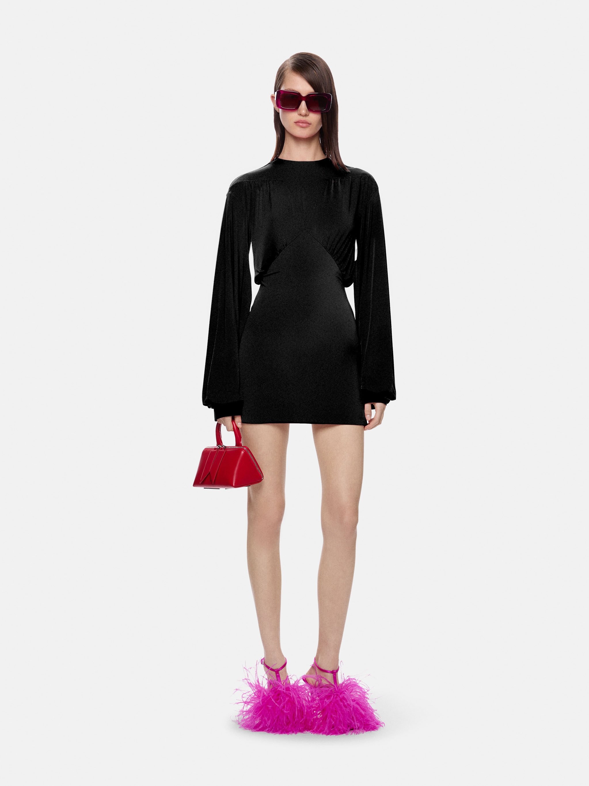 ''JUDY''  BLACK MINI DRESS - 2