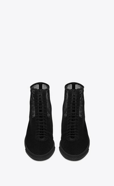 SAINT LAURENT you mid-top sneakers in mesh and leather outlook