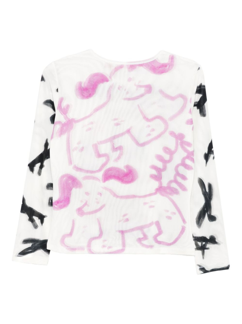 logo-print long-sleeve top - 2