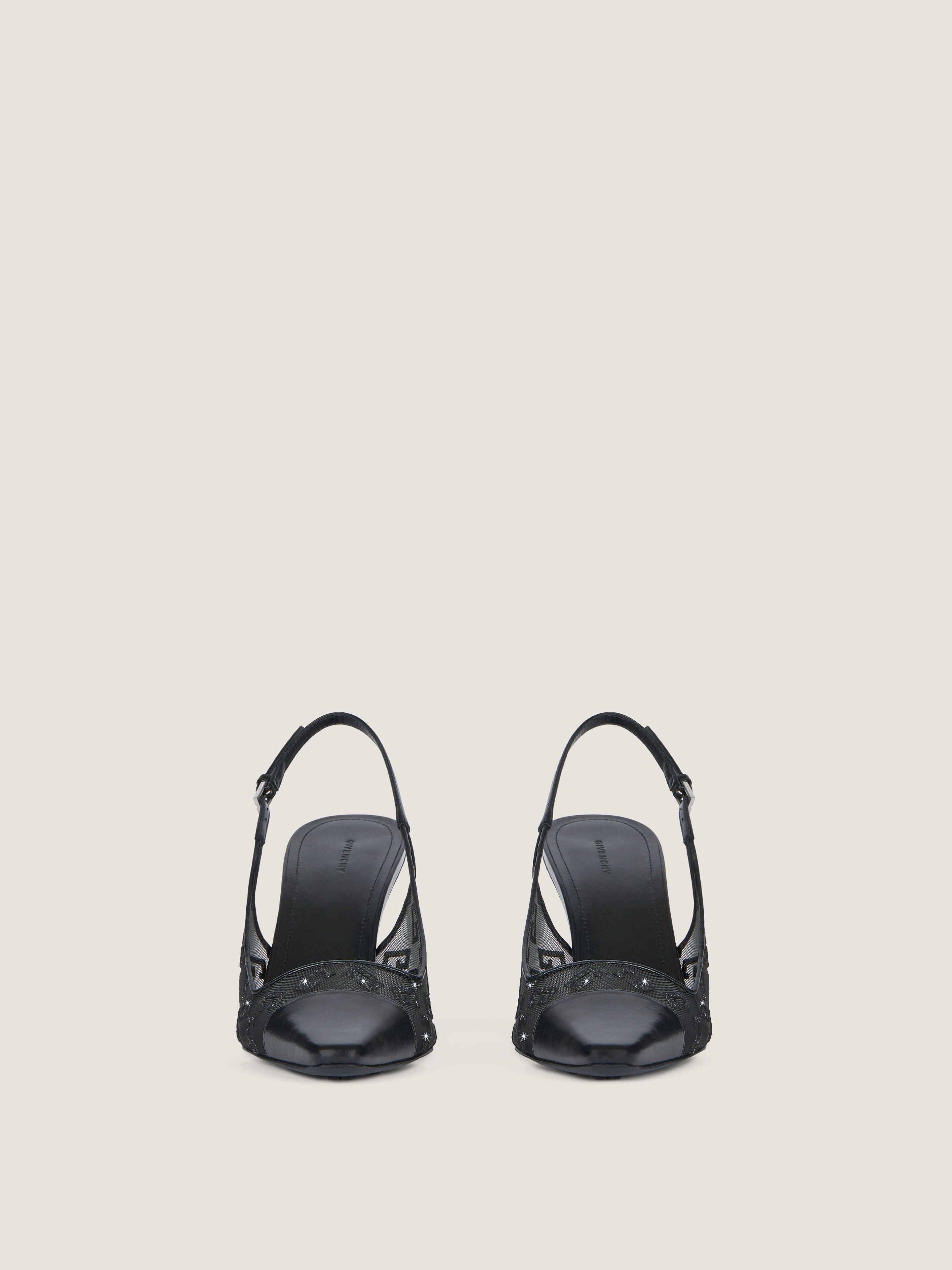 G CUBE SLINGBACKS IN MONOGRAM 72 MESH WITH LUREX - 3