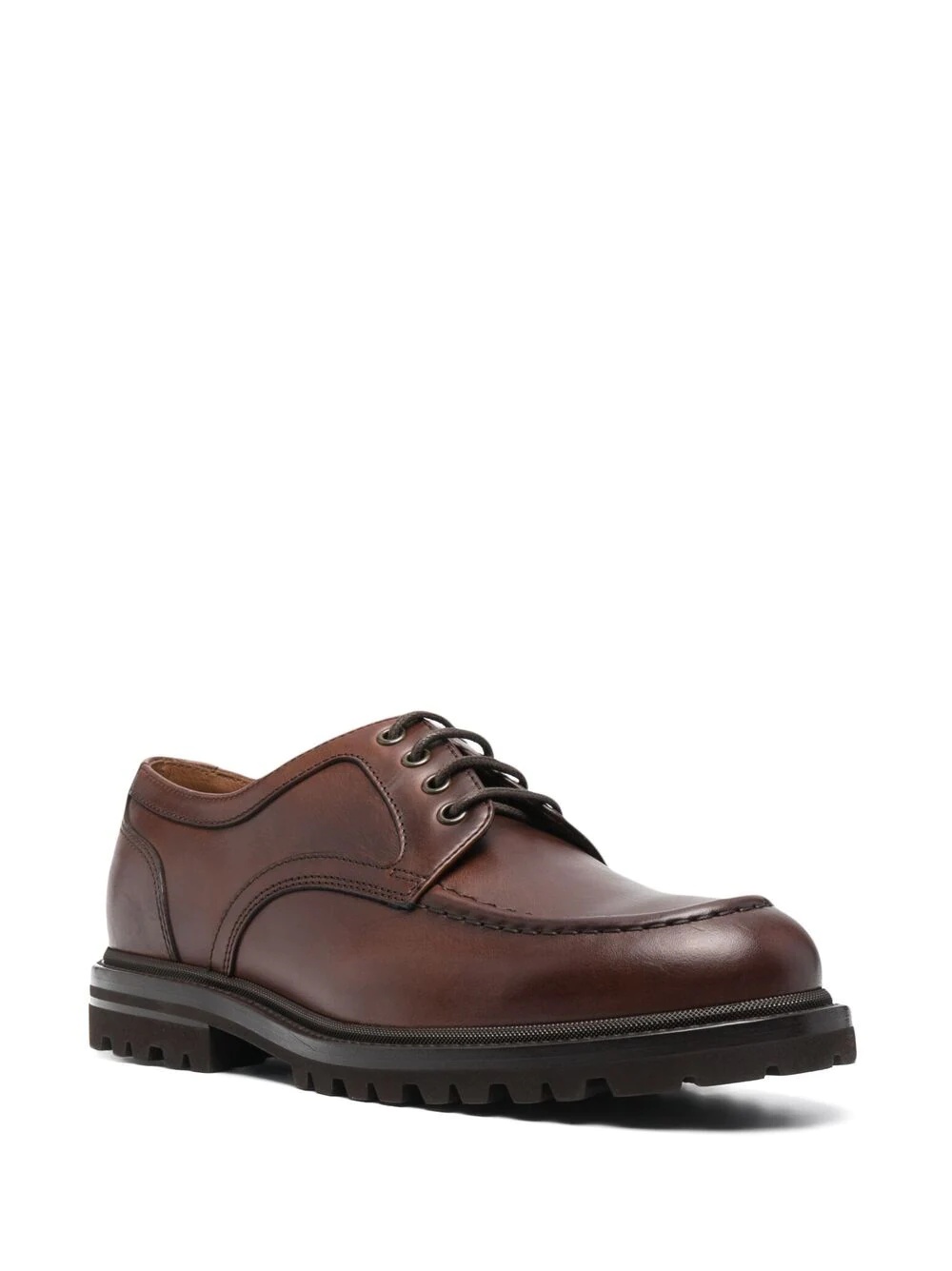 ridged-sole lace-up shoes - 2