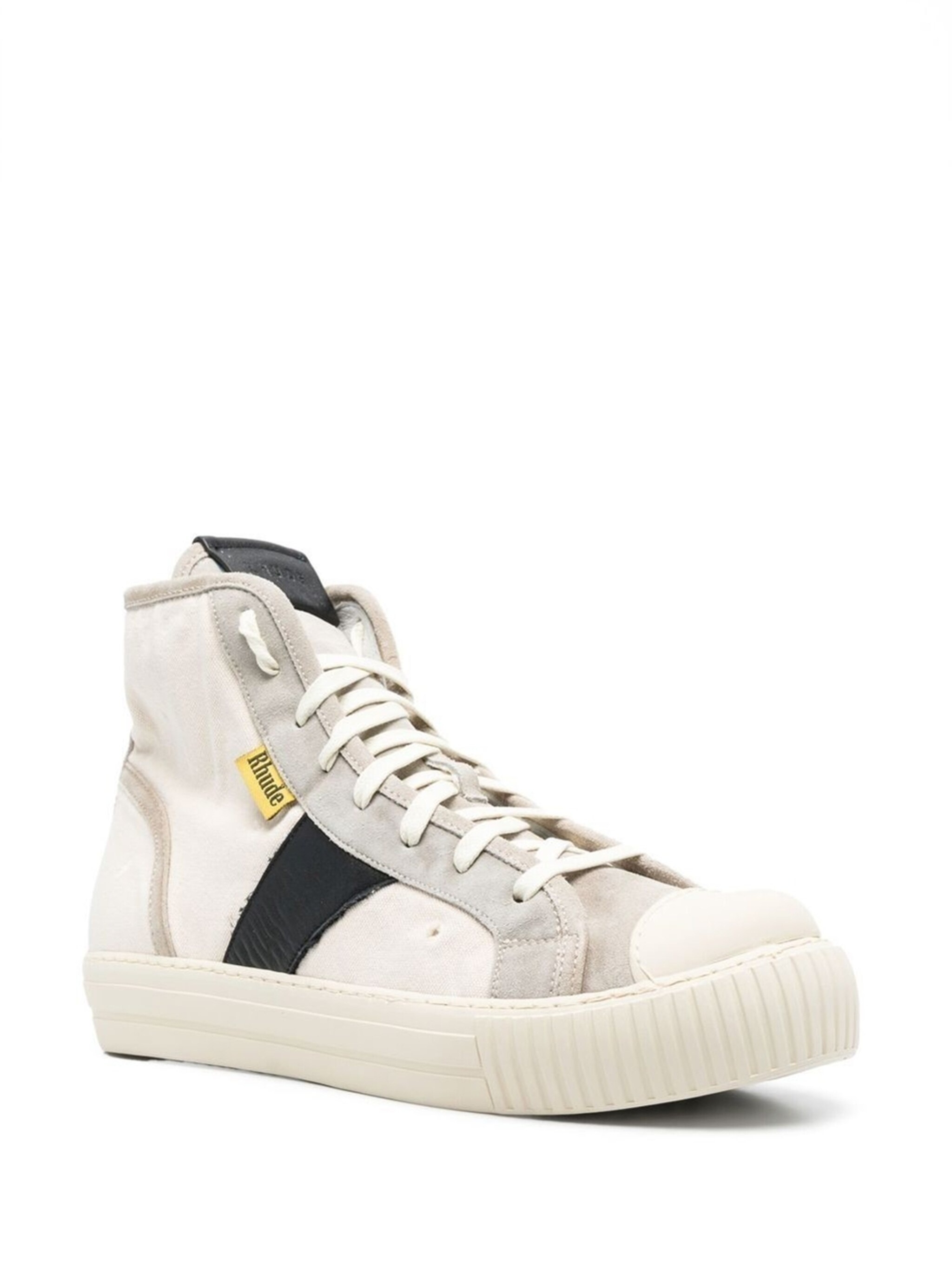 panelled hi-top sneakers - 2