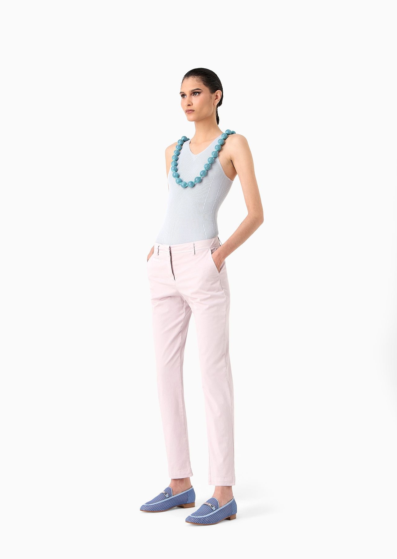 Stretch cotton chinos - 4