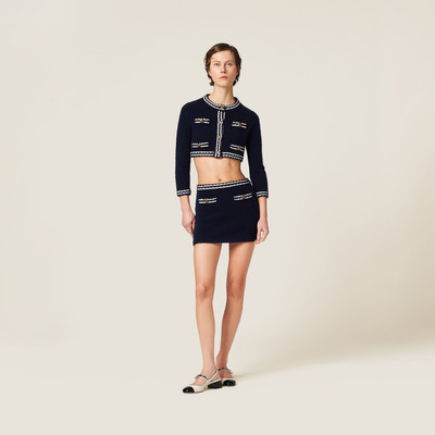 Miu Miu Cashmere and silk miniskirt outlook