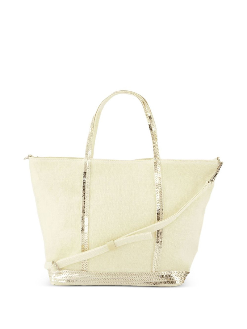 Vanessa Bruno small Cabas sequin-trimmed tote bag outlook