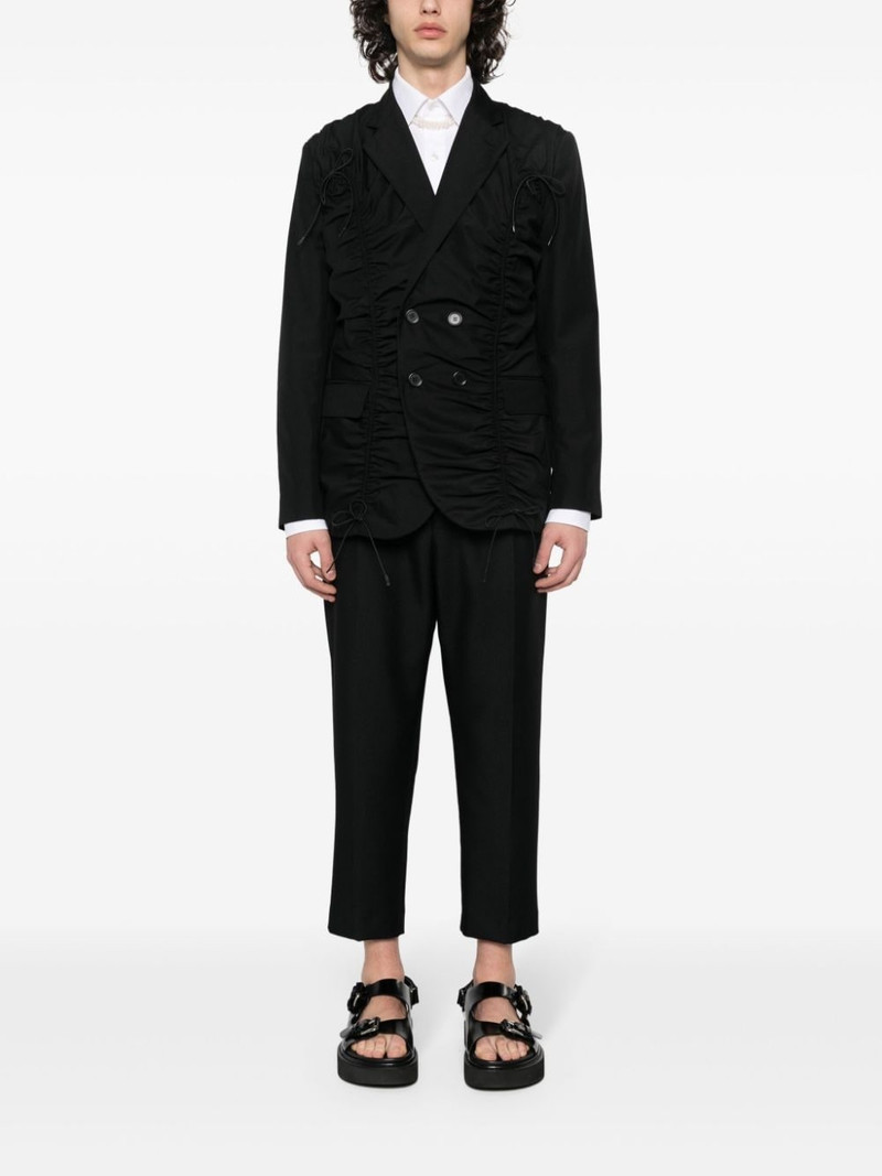 Simone Rocha ruched double-breasted blazer outlook