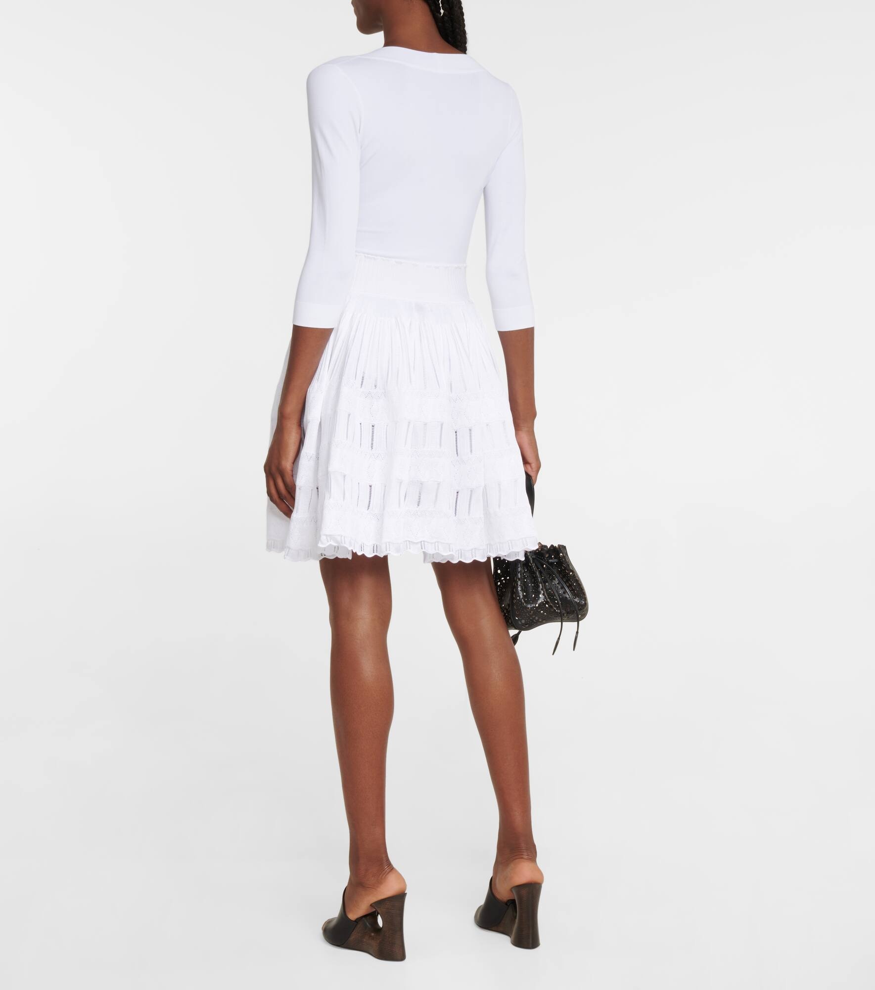 Crinoline pleated miniskirt - 3