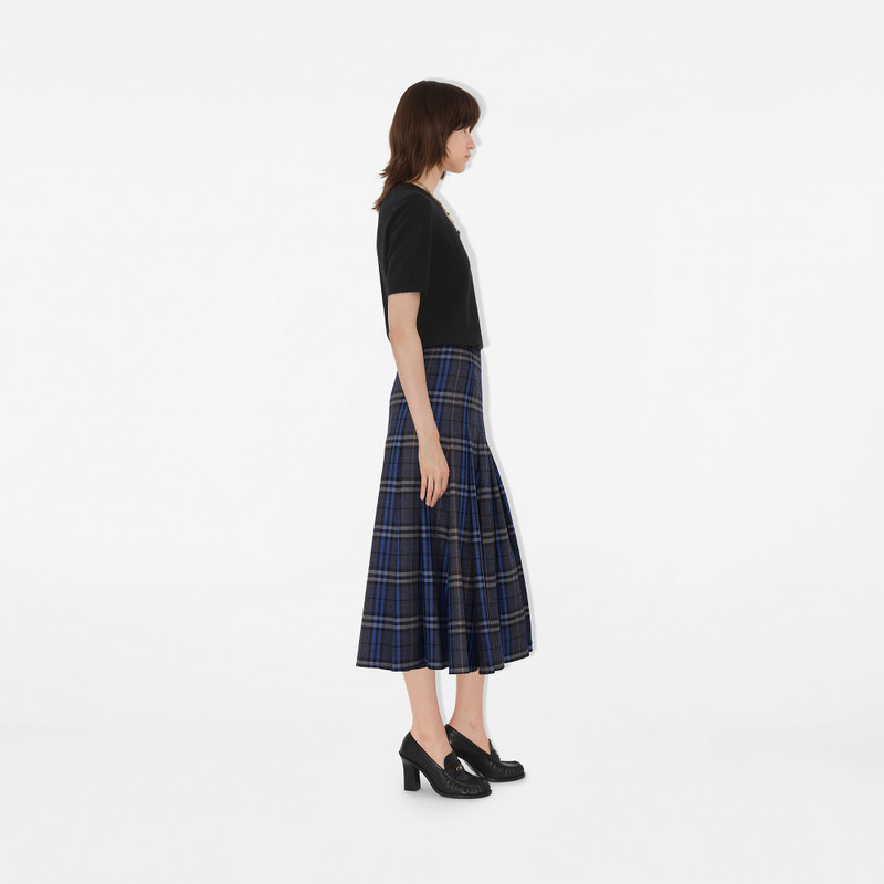 Check Wool Midi Kilt 3