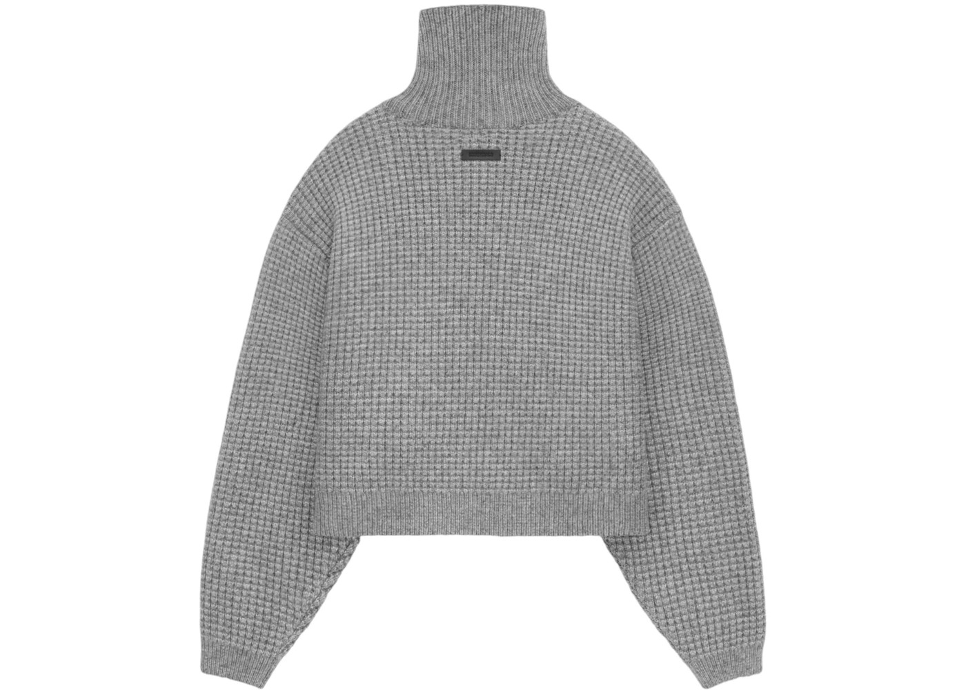 Fear of God Essentials Womens Waffle Turtleneck Dark Heather - 2