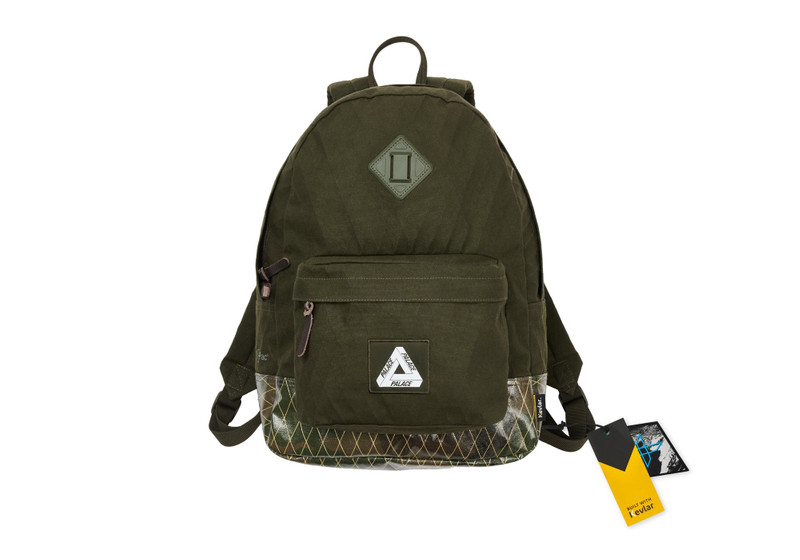 PALACE X-PAC COTTON CANVAS BACKPACK OLIVE 1