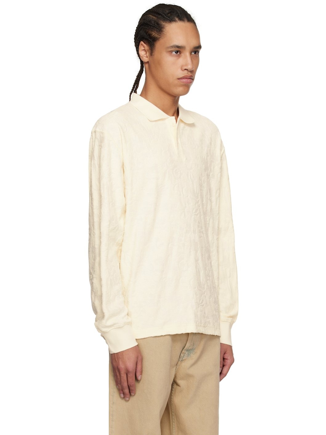Off-White Robert Plush Long Sleeve Polo - 2