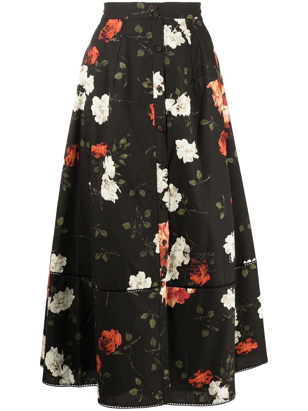 floral-print pleated skirt - 1
