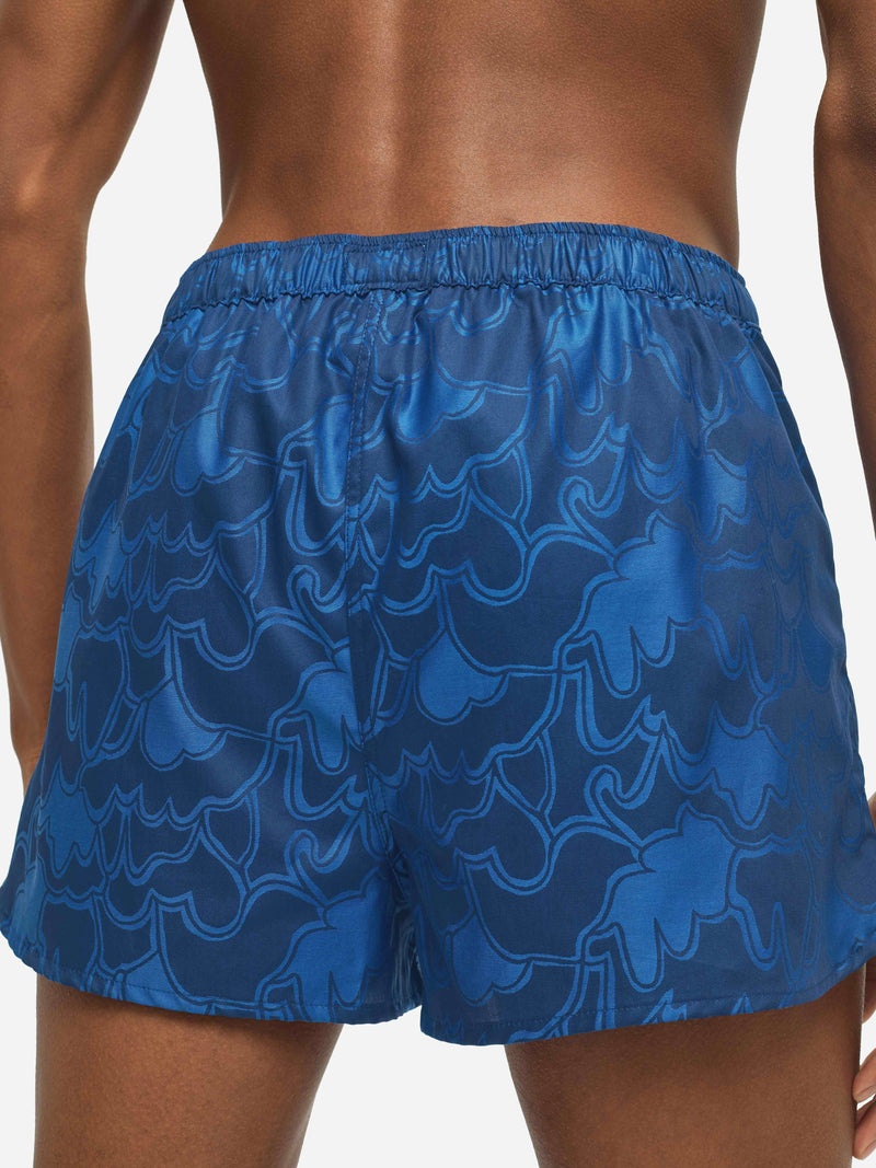 Men's Modern Fit Boxers Paris 23 Cotton Jacquard Navy - 6
