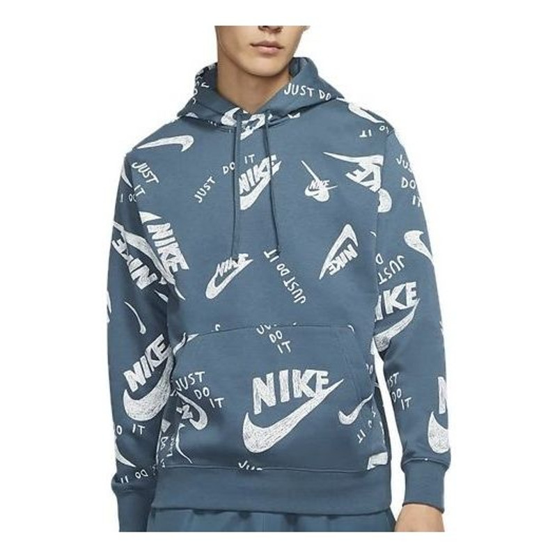 남성 나이키 Sportswear 클럽 풀오버 회색 녹색 CU4342-058 - 1