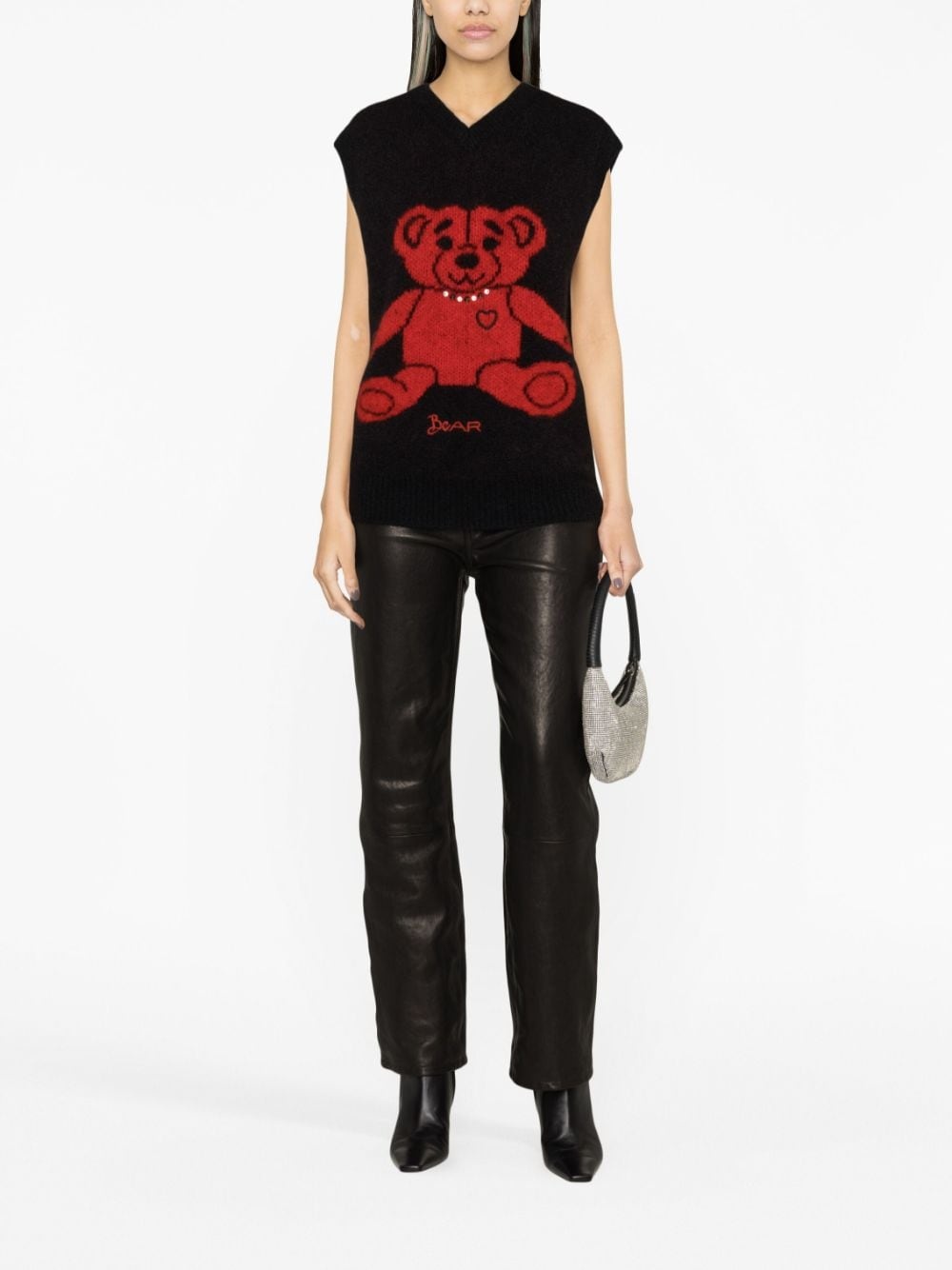 intarsia-knit sweater vest - 2