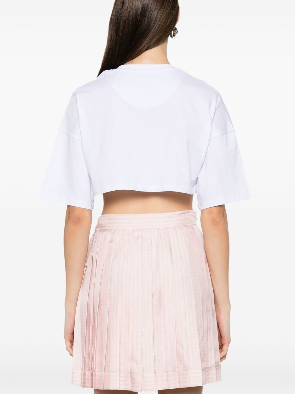 patch-detail cropped T-shirt - 4