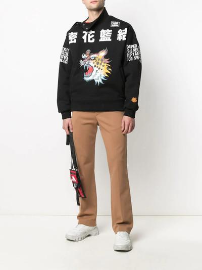 KENZO x Kansai Yamamoto embroidered tiger kimono top outlook