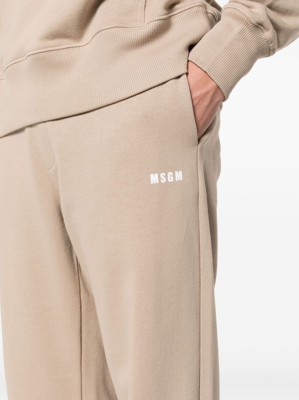 logo-print cotton track pants - 5
