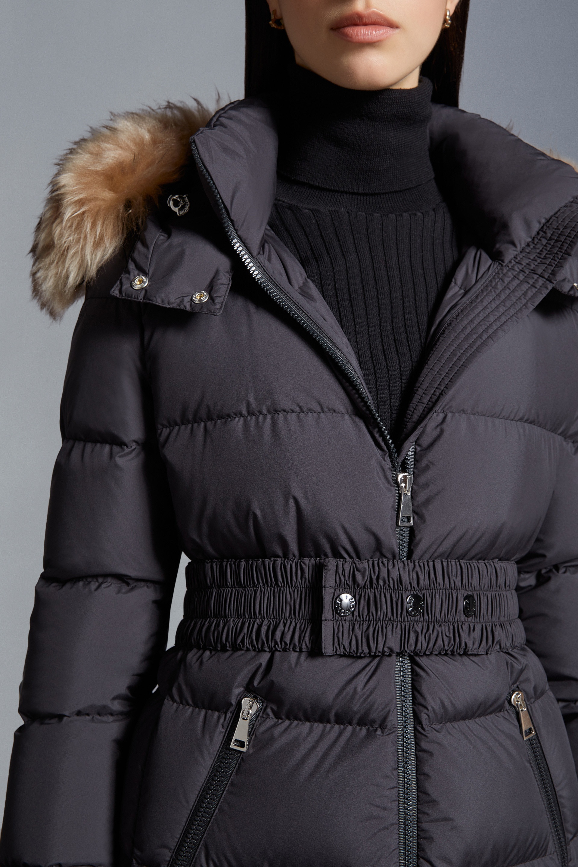 Moncler Fudson Long Down Jacket | REVERSIBLE