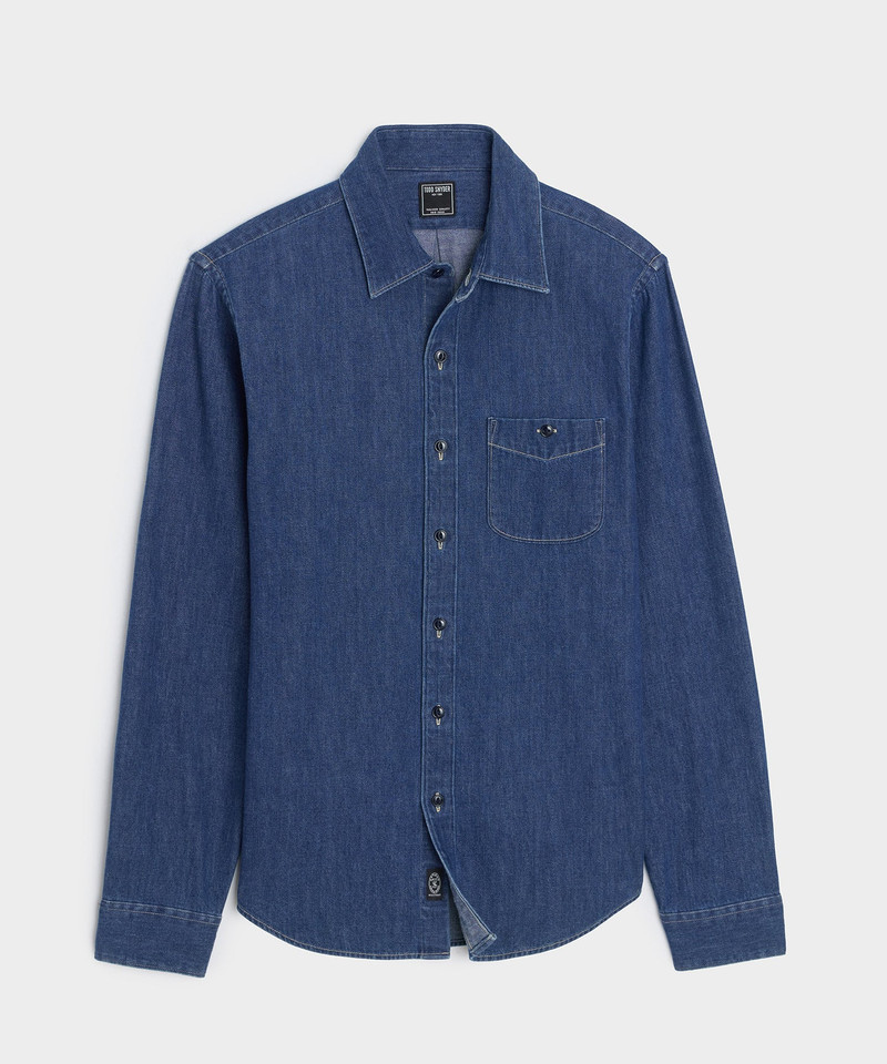 Denim Point Collar Shirt 1
