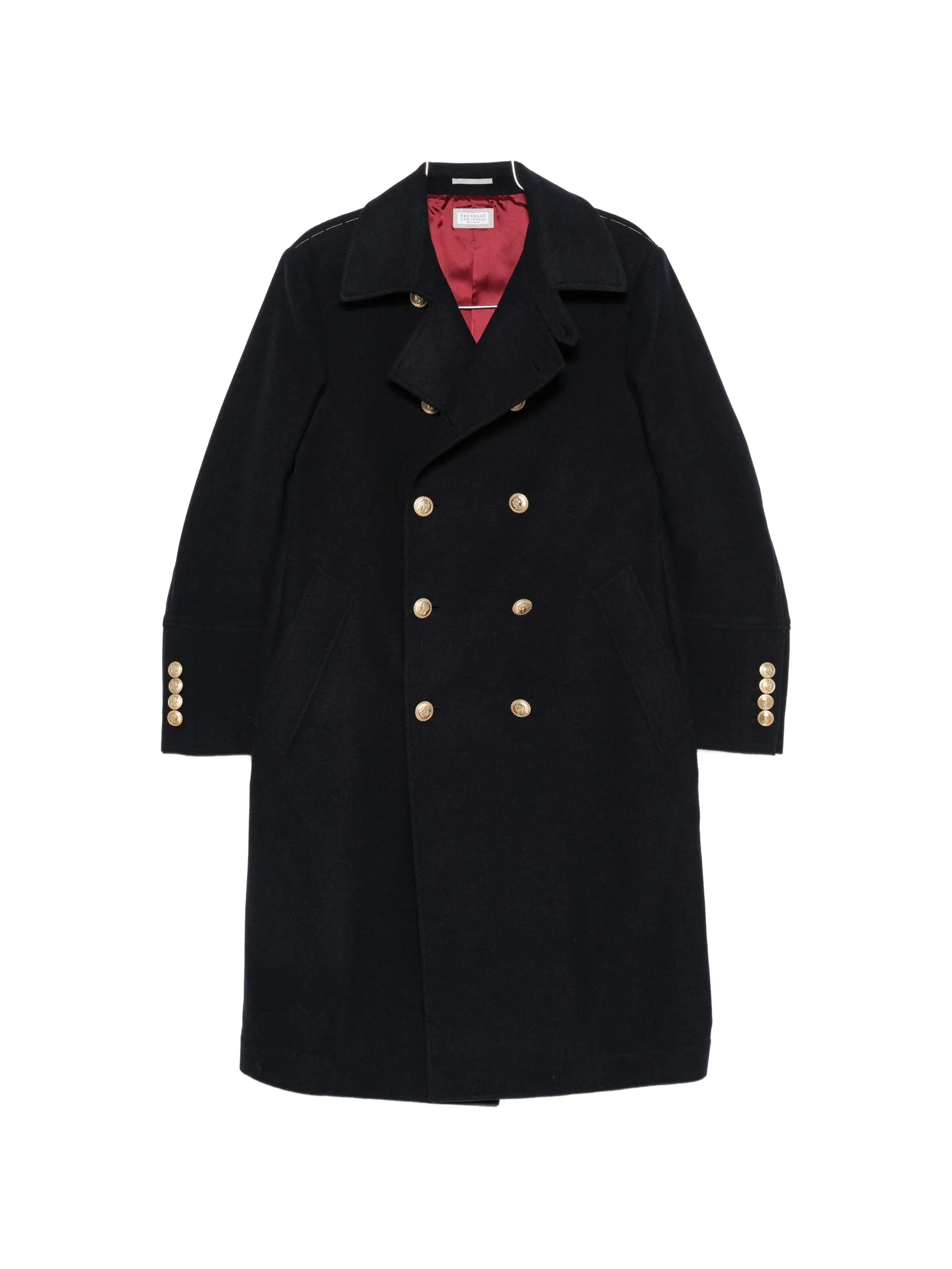 Brunello Cucinelli Double-breasted Crest-button Coat - 1