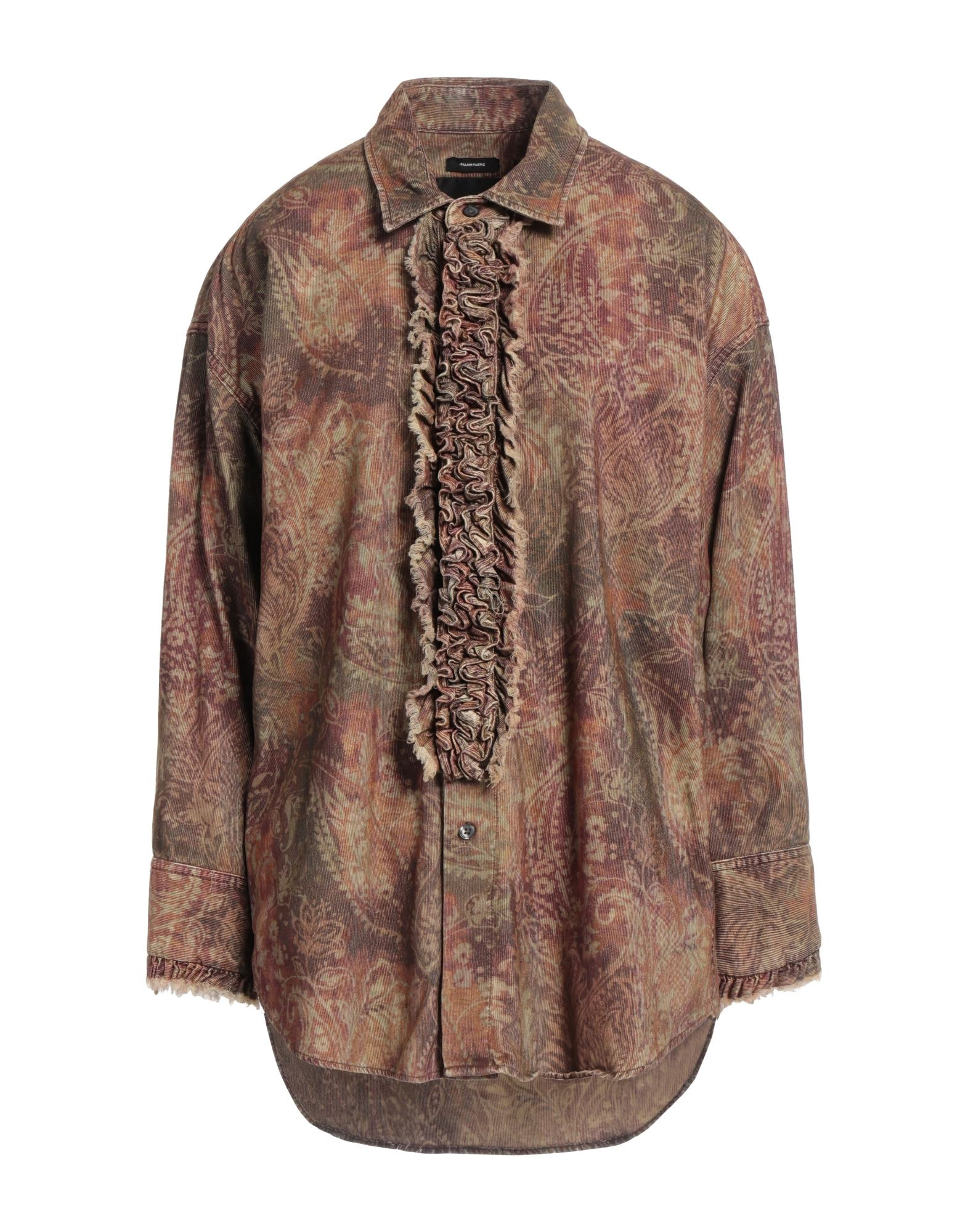 Brown Women's Patterned Shirts & Blouses - 1