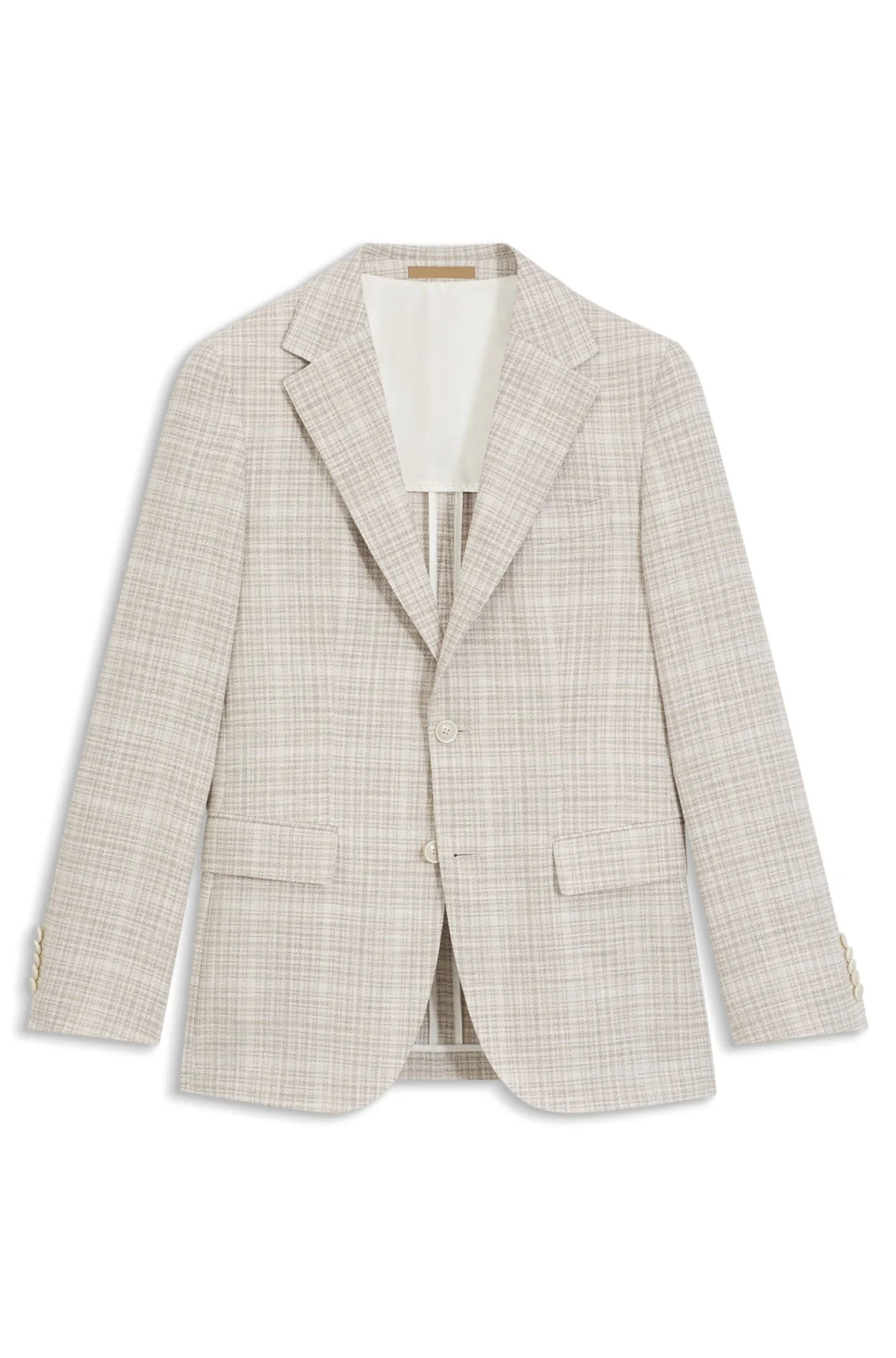 REGULAR-FIT BLAZER IN CHECKED CLOTH - 1