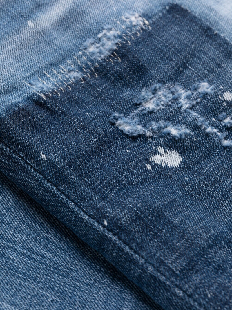 logo-print light-wash jeans 7