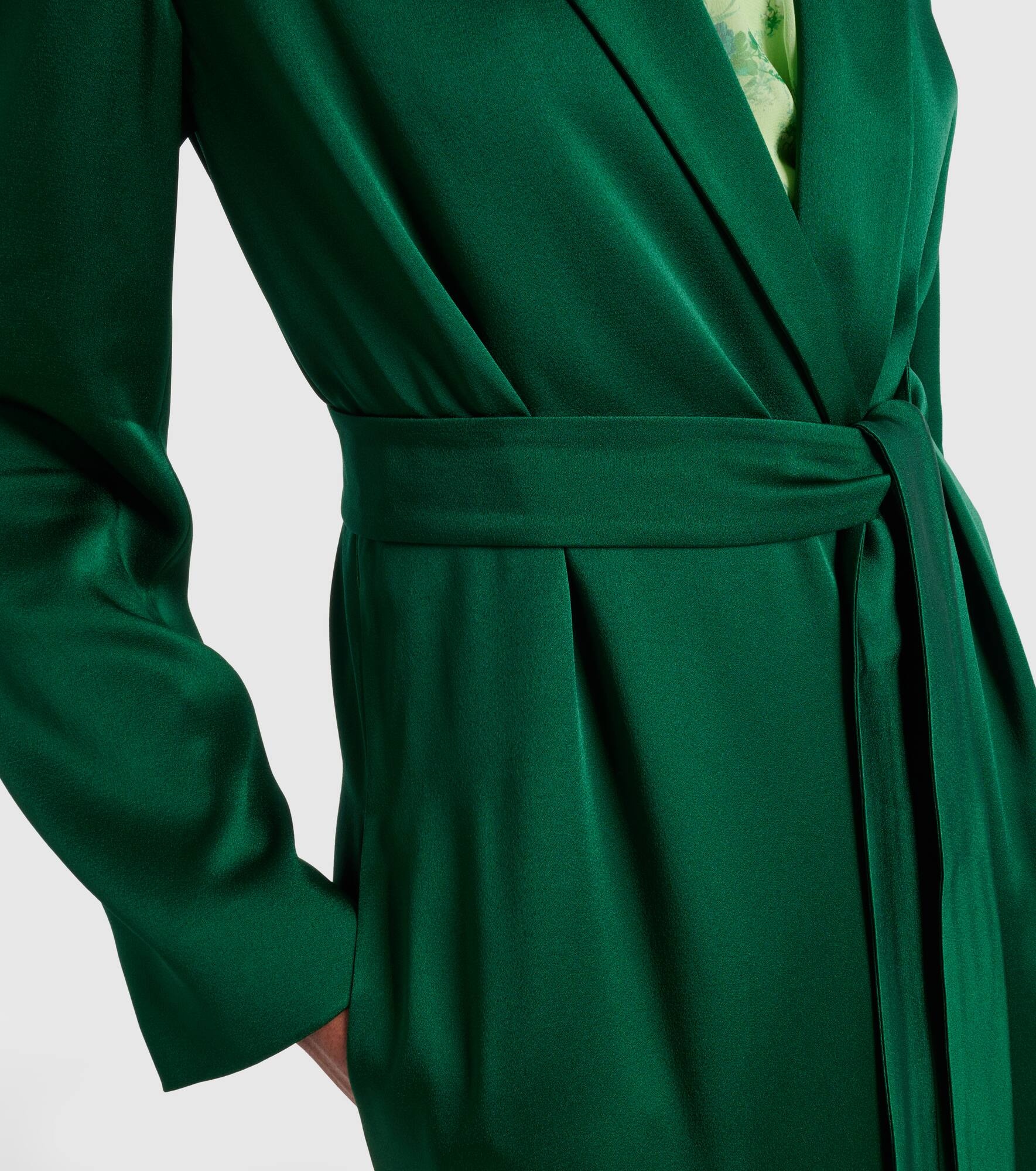 Giselda satin wrap coat - 5