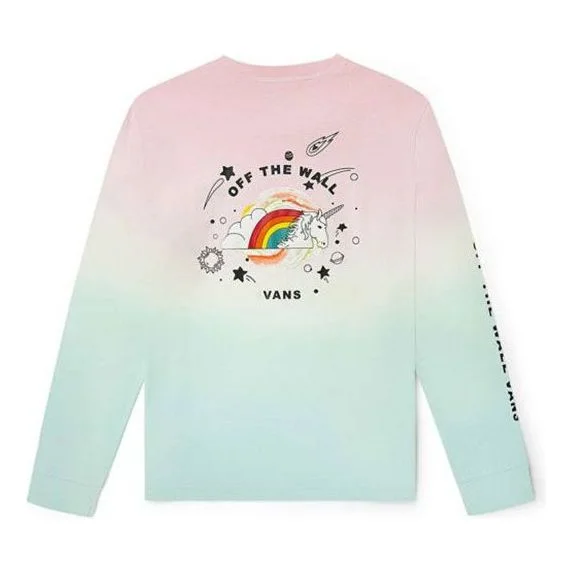 (WMNS) Vans Gradient Rainbow Unicorn Printing Long Sleeves T-Shirt VN0A54LDUUZ - 1