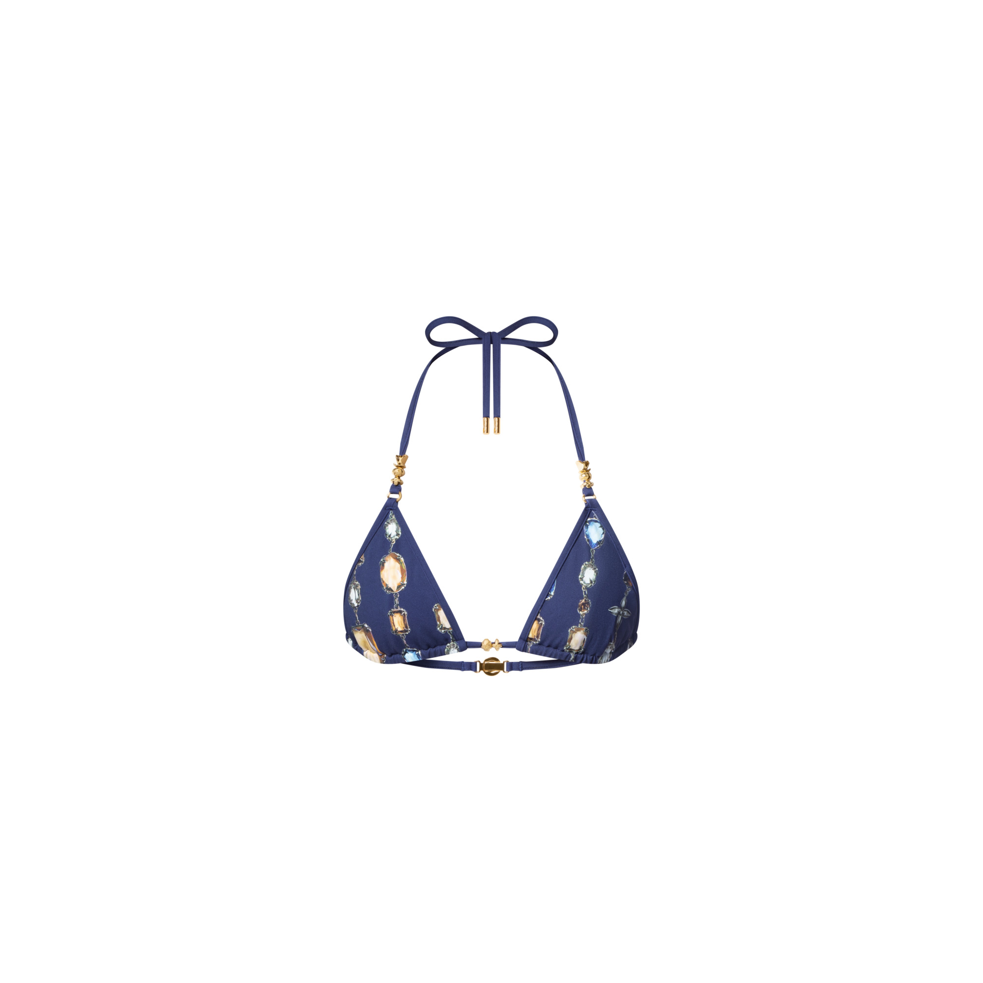 Necklace Print Bikini Top - 1