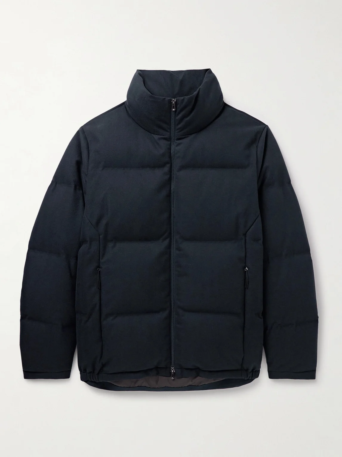 Tribeca Quilted Herringbone Cotton and Cashmere-Blend Down Jacket - 1