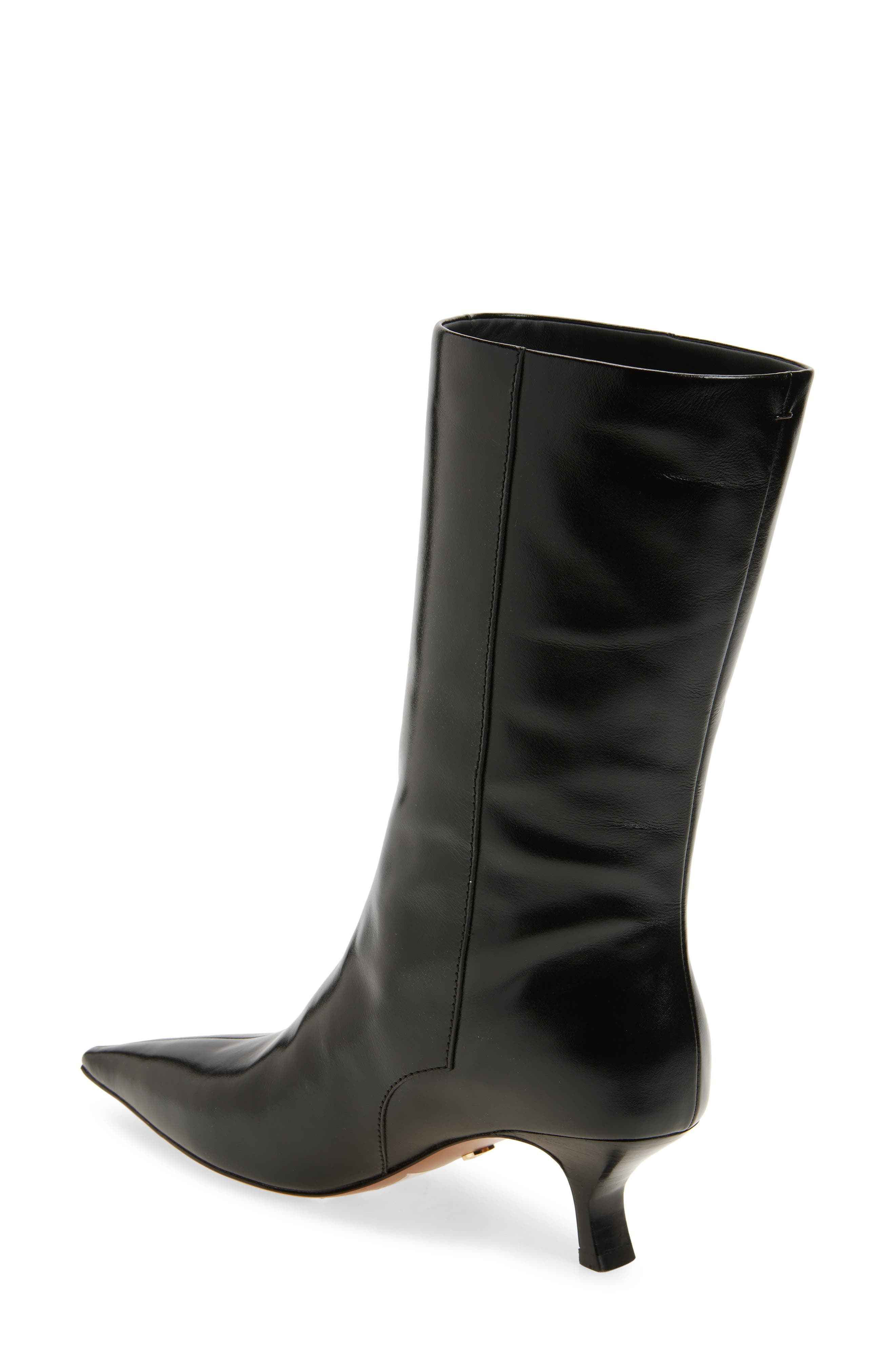 rag & bone Mott Pointed Toe Kitten Heel Boot in Black at Nordstrom - 2