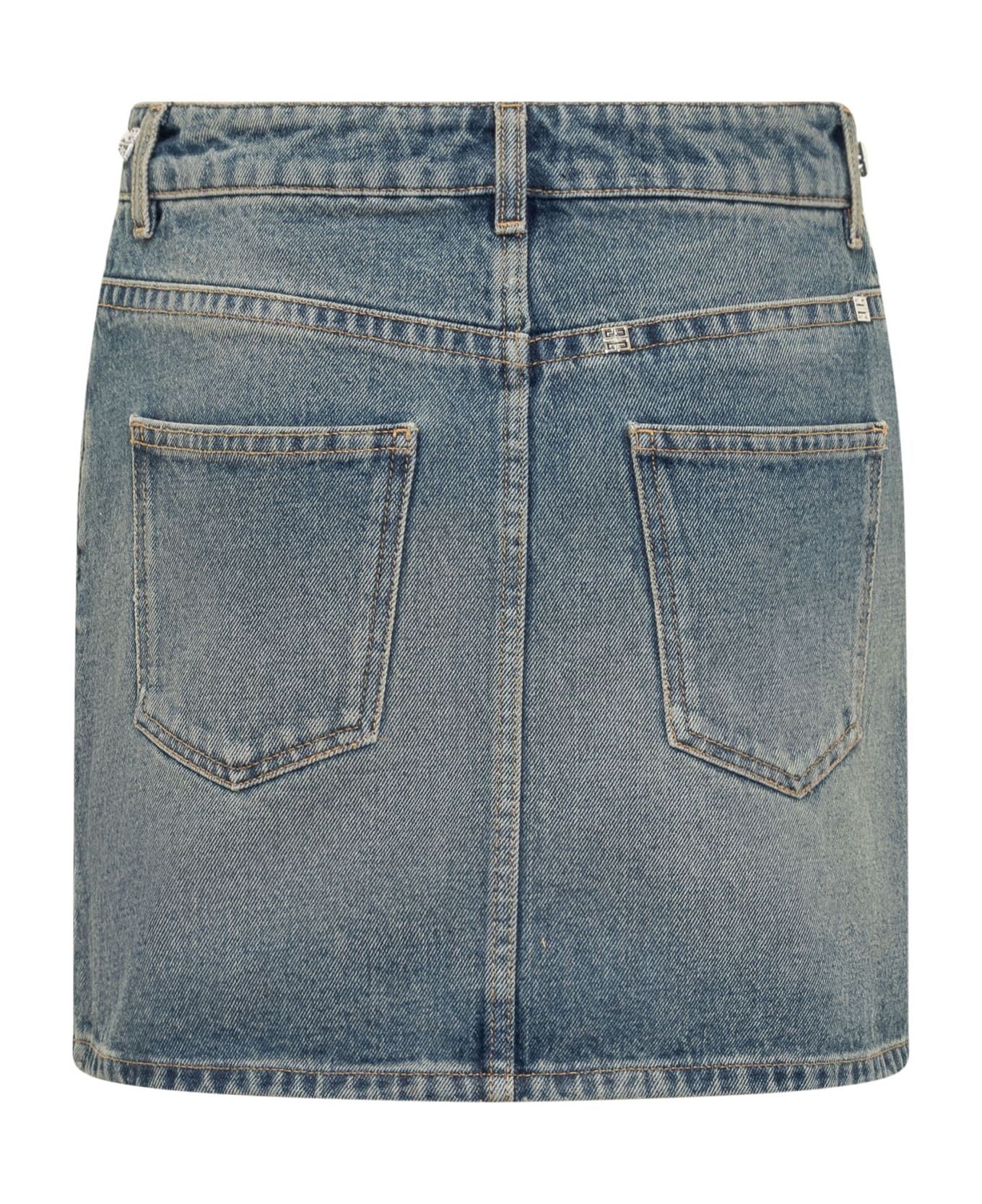 Denim Skirt With Chain - 2